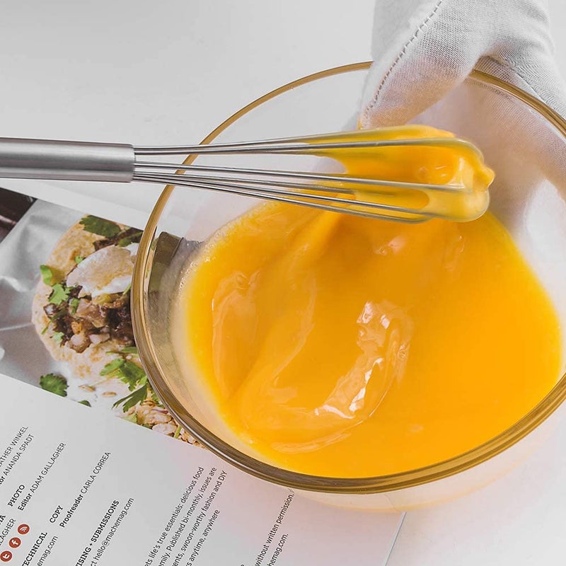 TAFOND Mini Whisk, Stainless Steel Skinny Small Whisk Egg Beater for Blending, Whisking, Beating, or Stirring - Image 4